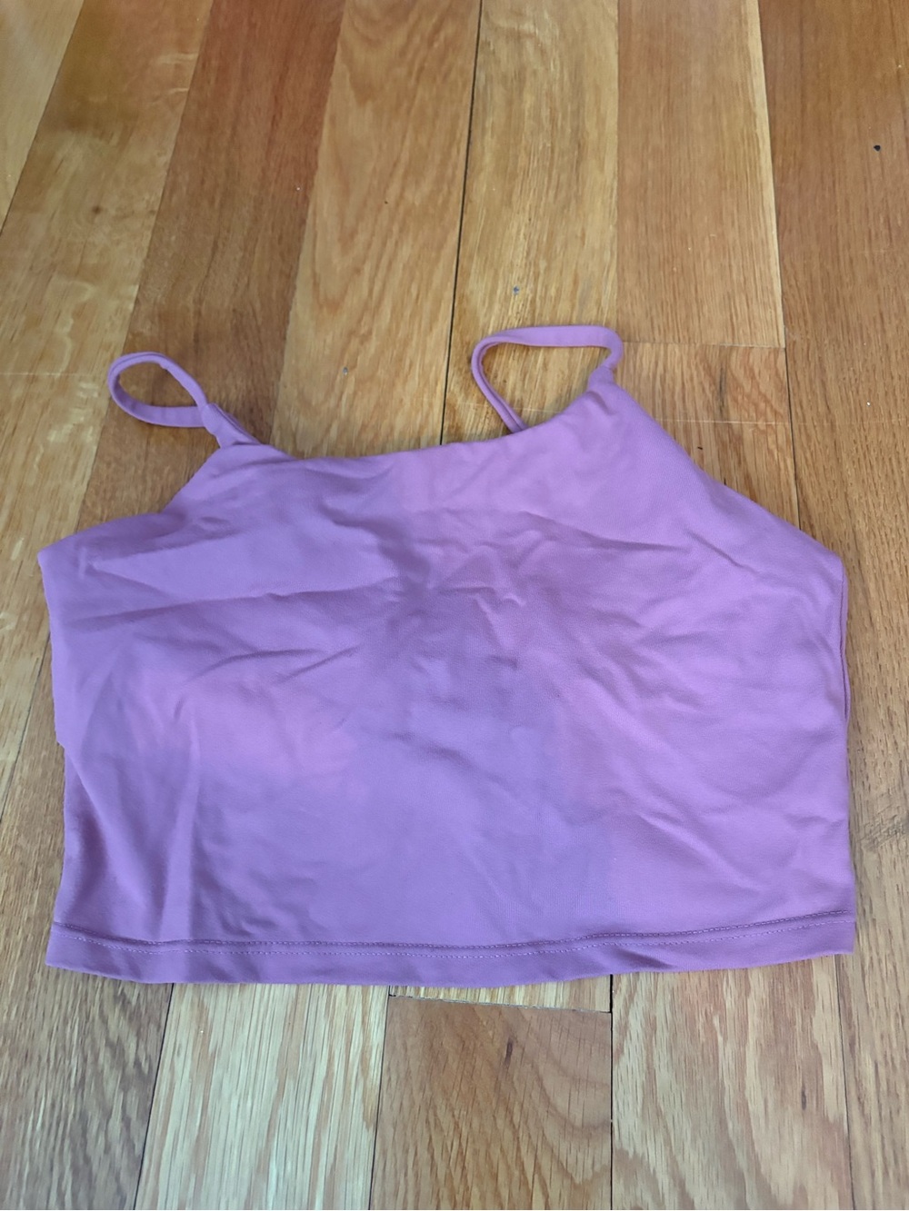 Avia Mauve Spaghetti-Strap Cropped Tank
